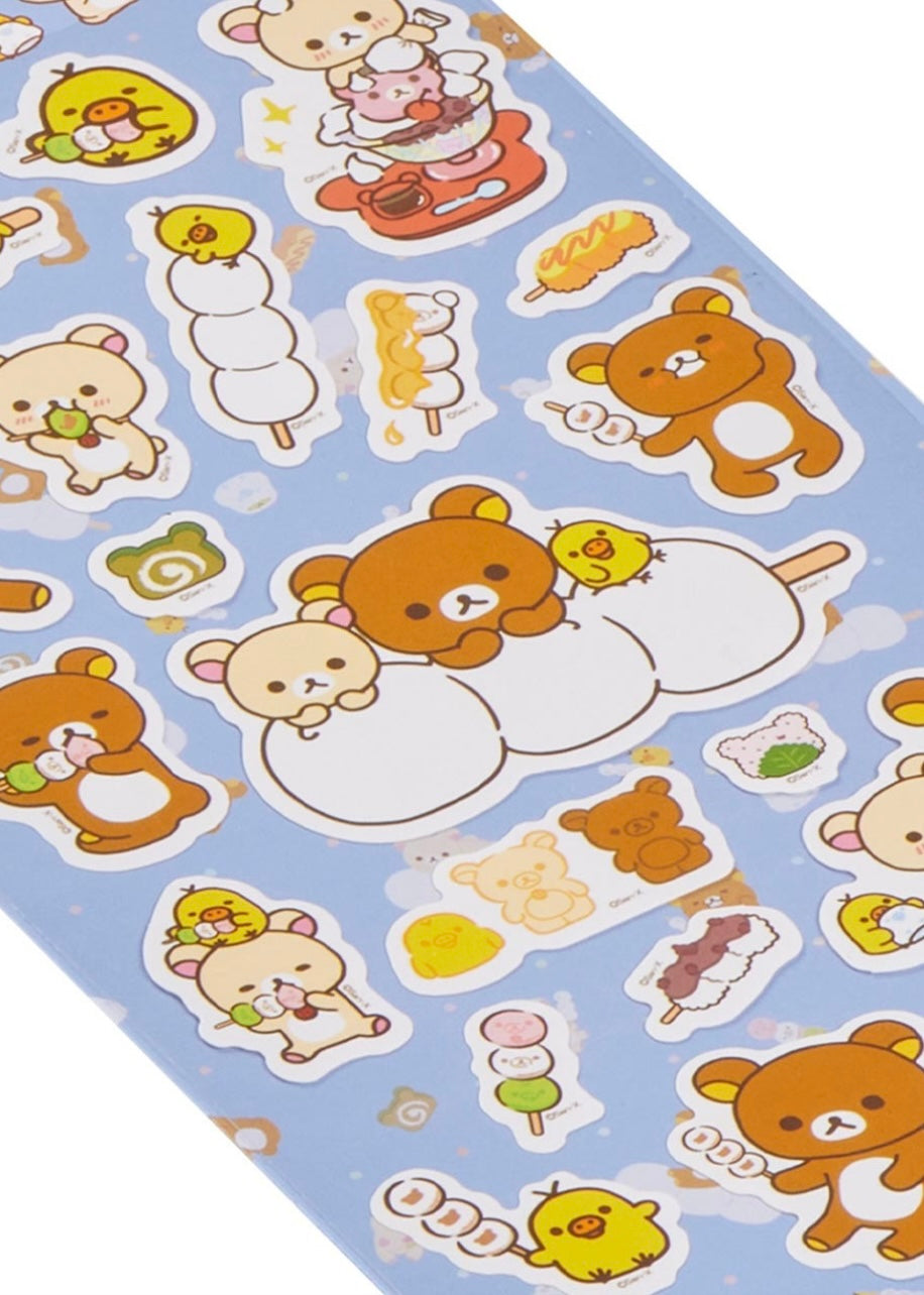 🍡 Rilakkuma Dango Sticker Sheet - Blue