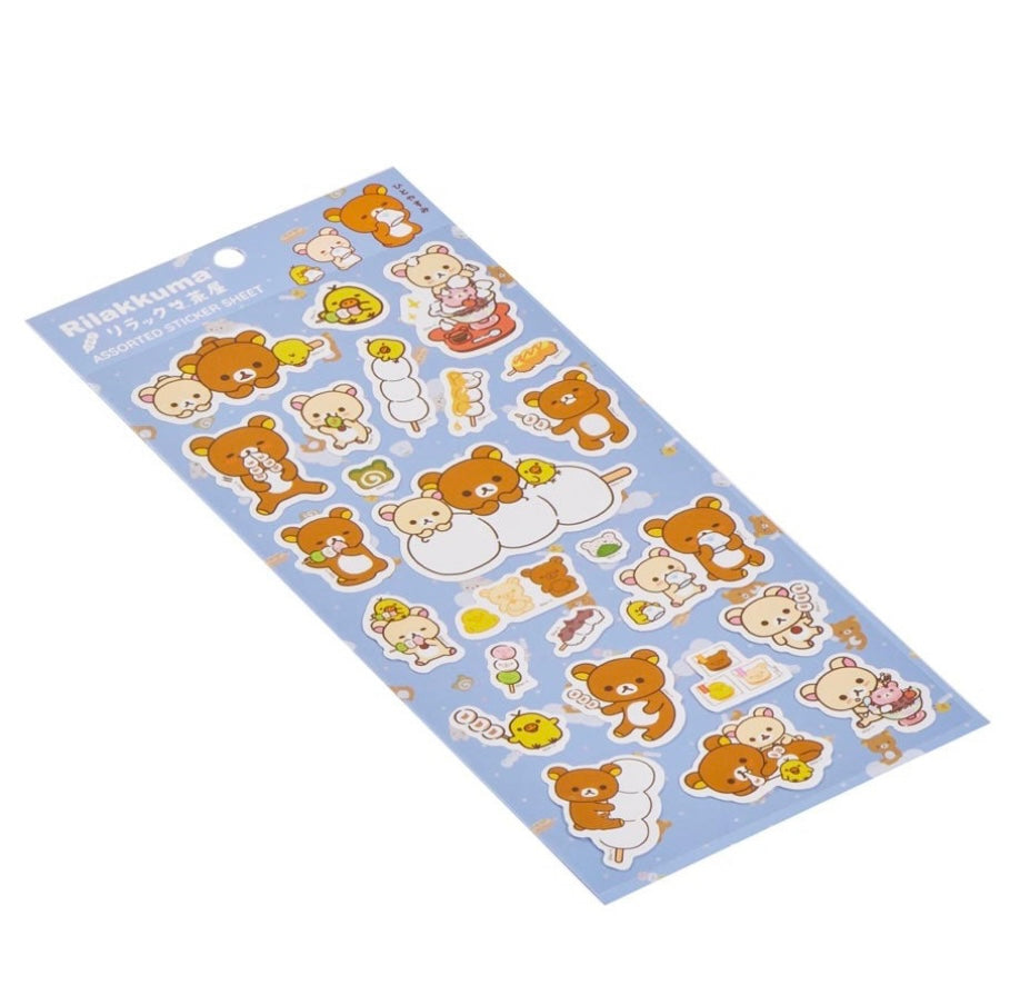 🍡 Rilakkuma Dango Sticker Sheet - Blue