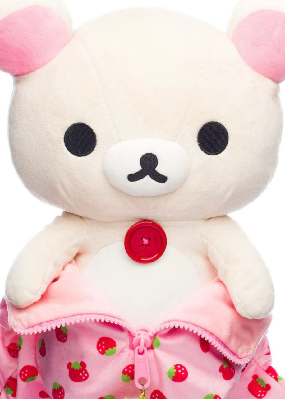 🍓 Korilakkuma San-X Original Strawberry Pattern Pink Sleeping Bag Plush