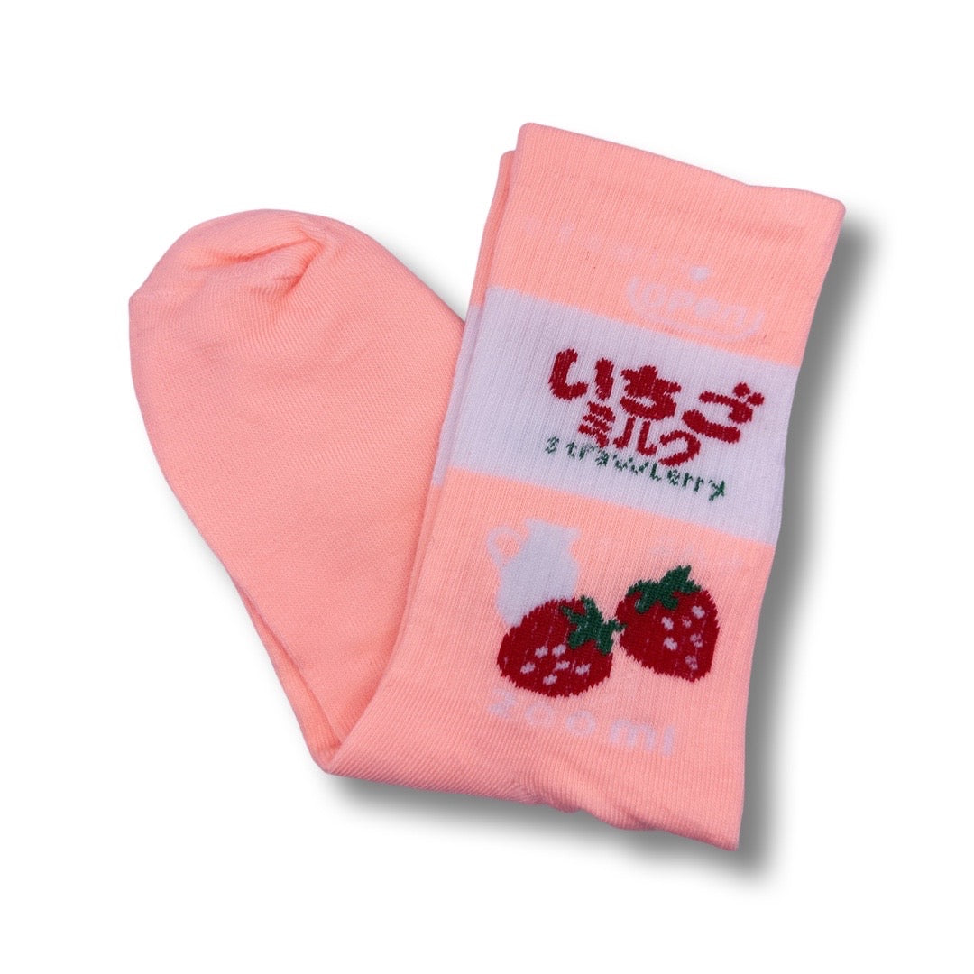 🍓 Strawberry Milk Crew Socks - Sherbet